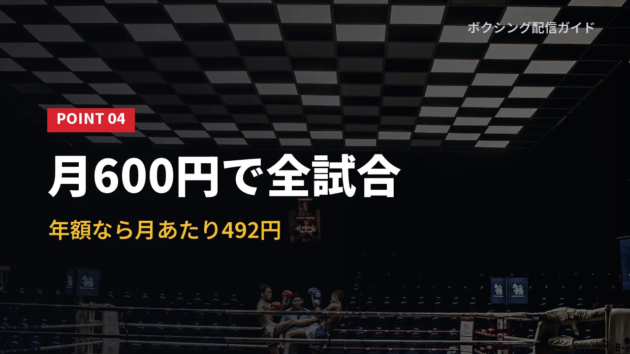 Amazonプライムの月額600円で視聴できることを示すバナー