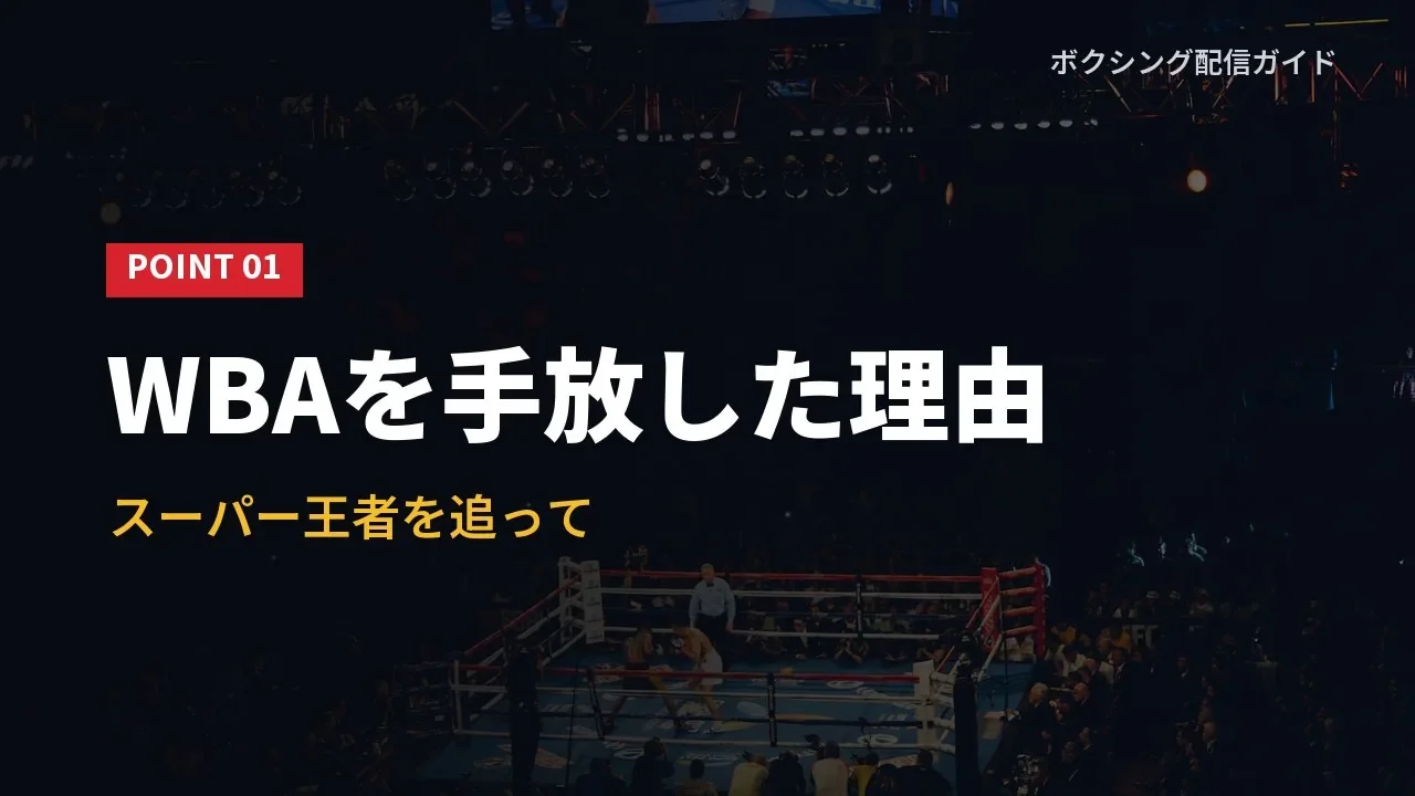 松本流星がWBA王座を返上した理由を示すバナー