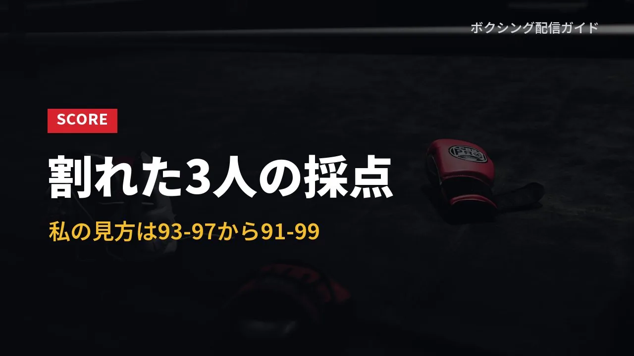 3人のジャッジの採点を比べたバナー