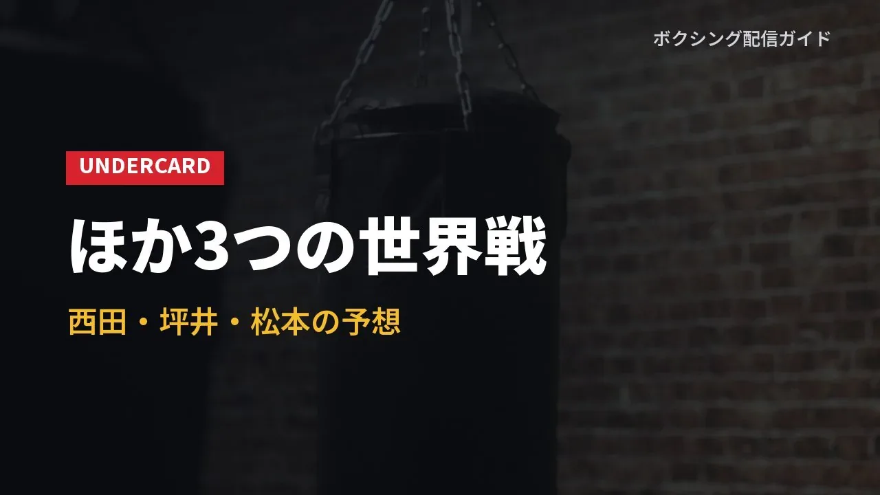 ほか3つの世界戦の予想を示すバナー