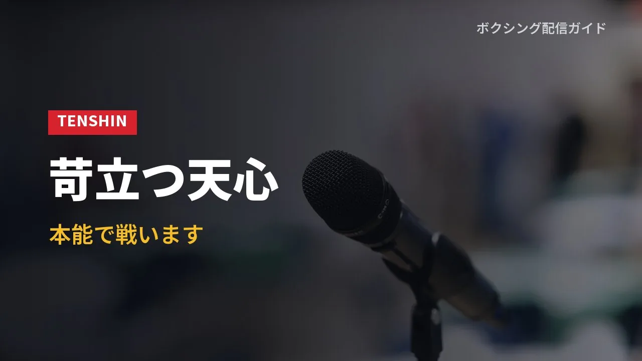 那須川天心の会見での様子を示すバナー