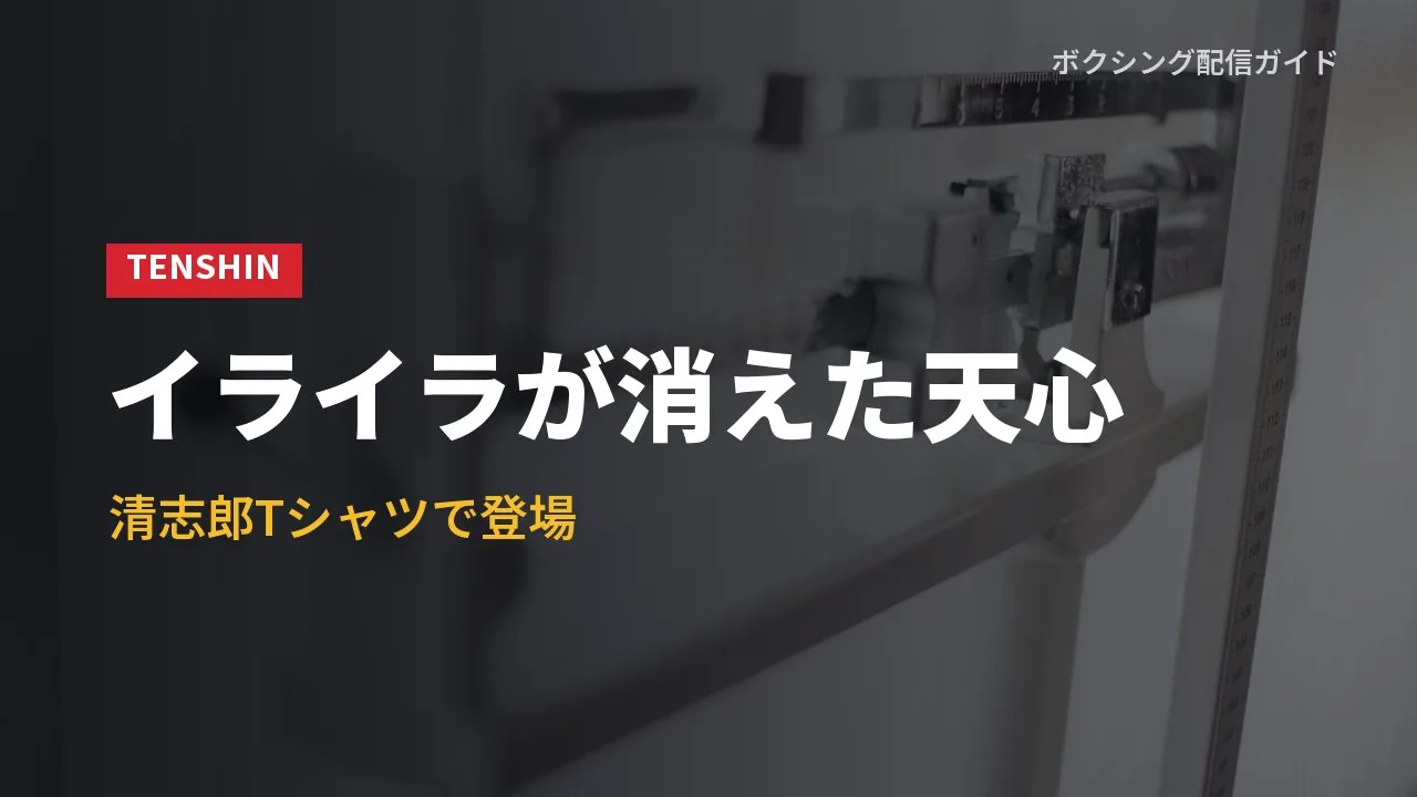 那須川天心の計量での様子を示すバナー