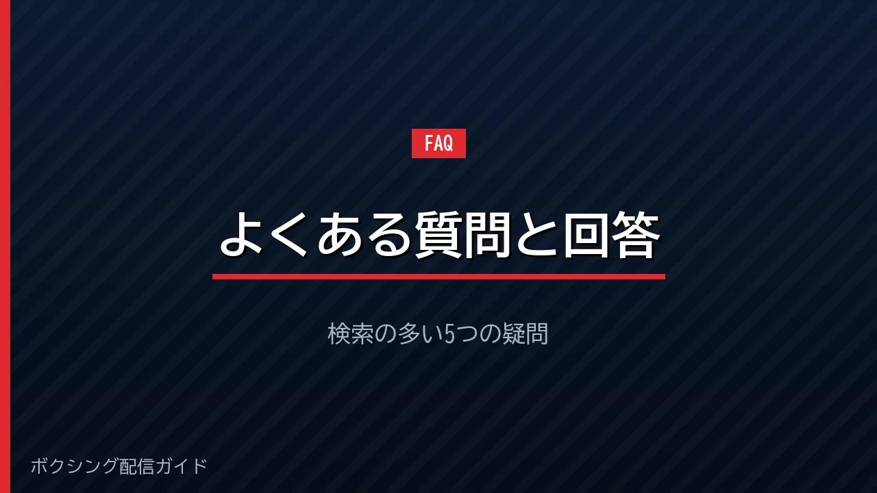 井上尚弥の次戦に関するよくある質問をまとめたバナー