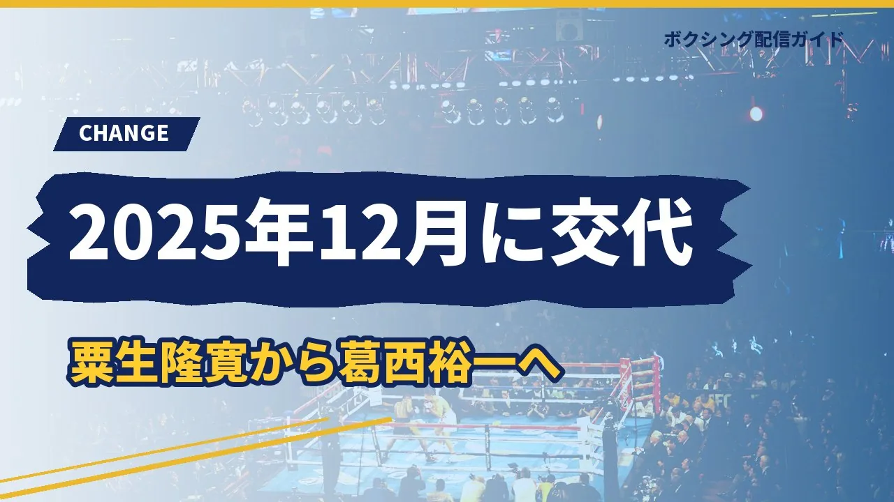 那須川天心のトレーナーが2025年12月に交代したことを示すバナー