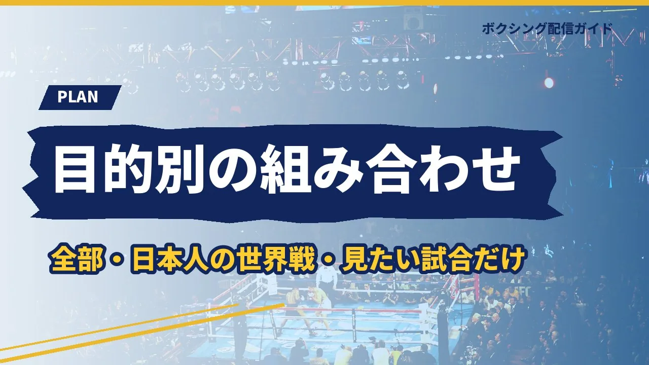 見たい範囲に合わせた月額の組み合わせを示すバナー