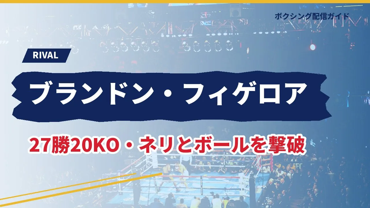 対戦相手ブランドン・フィゲロアの戦績を示すバナー
