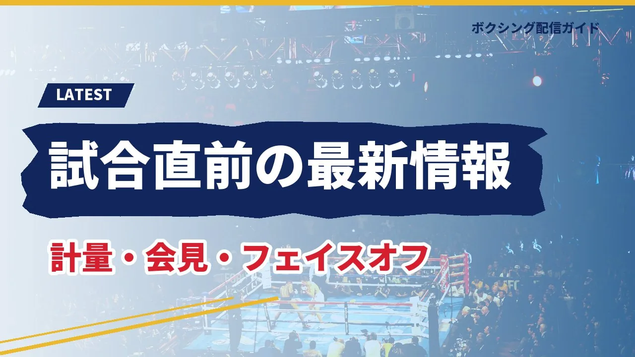 亀田和毅vsフィゲロアの試合直前の最新情報を示すバナー