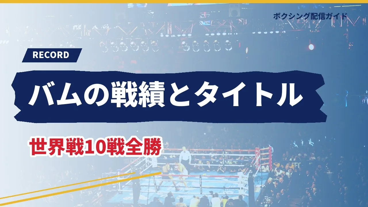 バム・ロドリゲスの世界戦の戦績を示すバナー