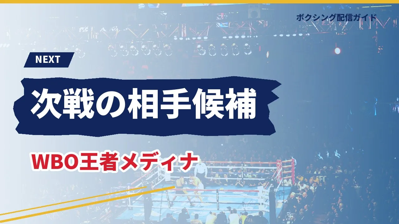 バム・ロドリゲスの次戦の相手候補を示すバナー