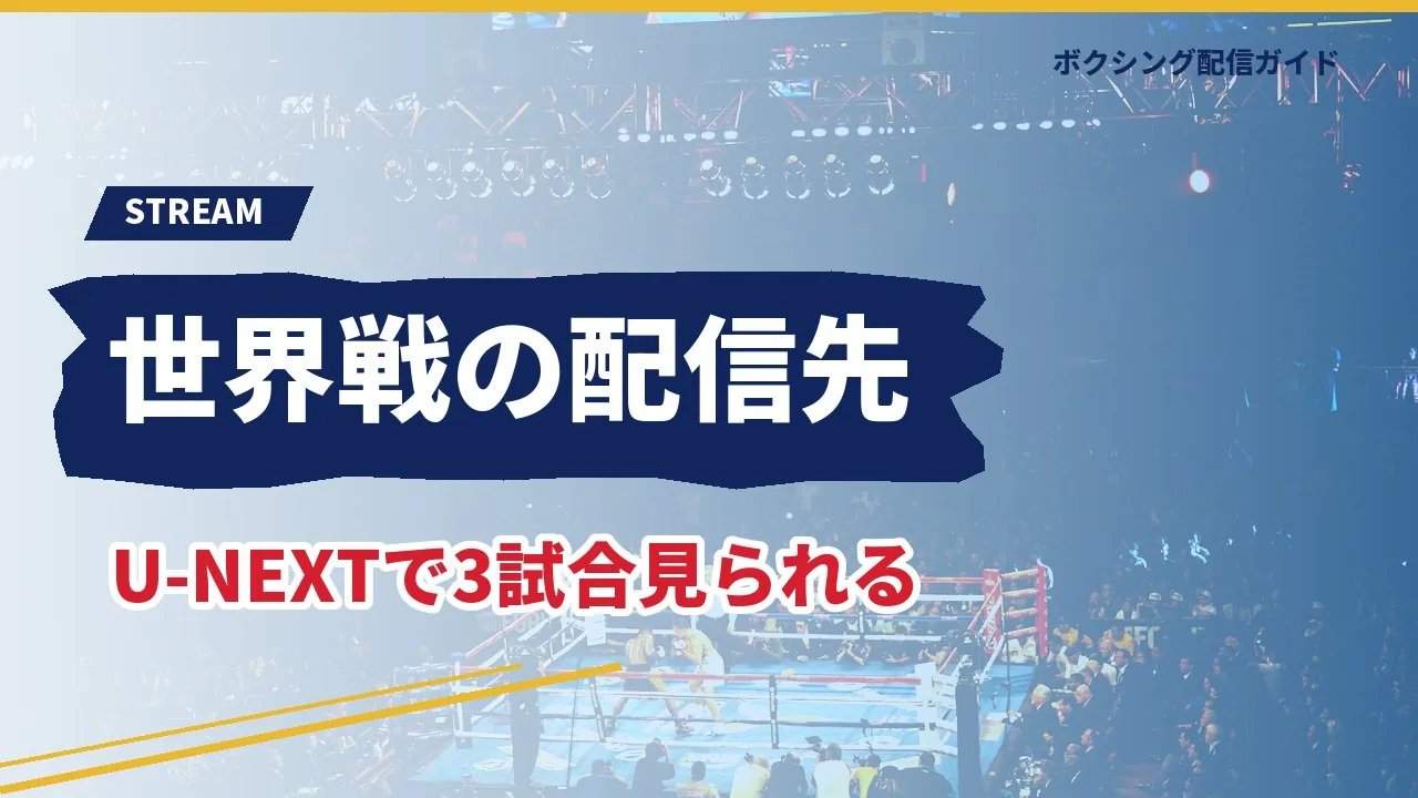 ユーリ阿久井政悟の世界戦の配信先を示すバナー