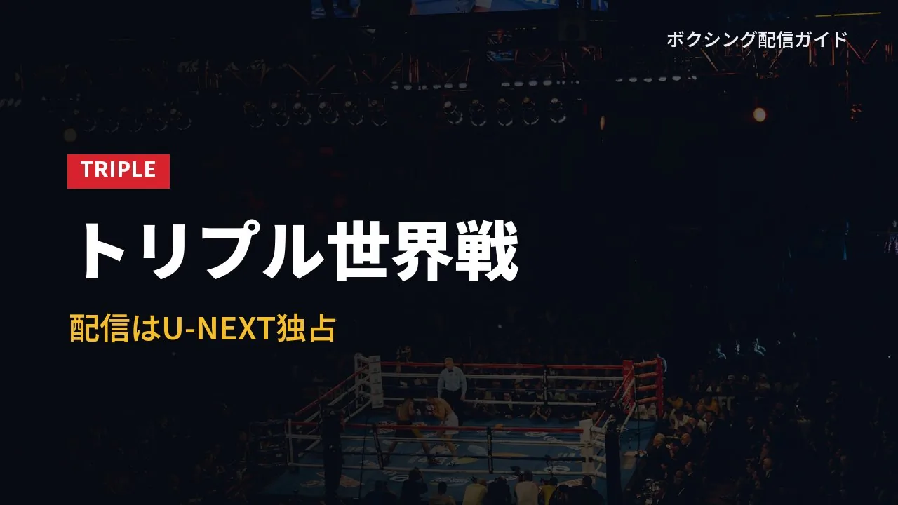 11月29日のトリプル世界戦を示すバナー