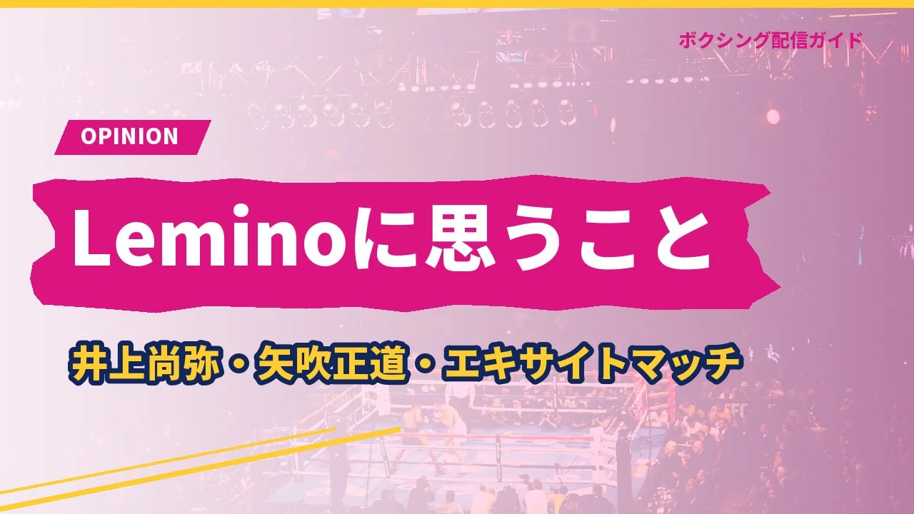 Leminoのボクシングについて筆者の考えを示すバナー