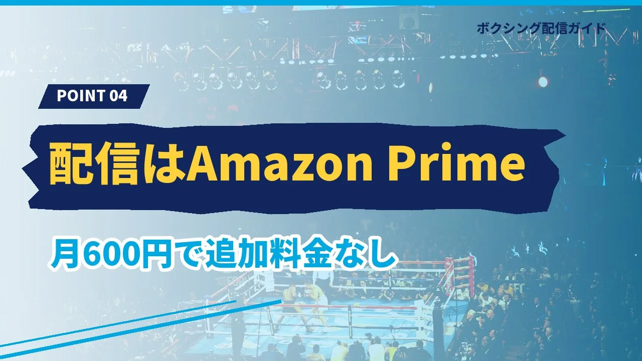 配信がAmazonプライムで追加料金がないことを示すバナー